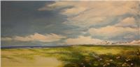 "Beach Roses"--  48x24" original oil painting is available