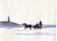 "Cape Cod Sleigh Ride" Boxed Christmas Cards