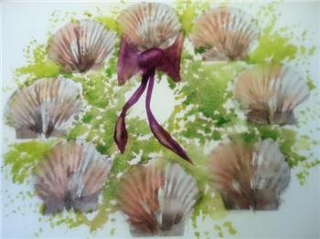 "Scallop Wreath" Boxed Christmas Cards