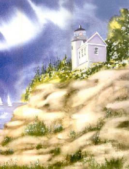 Acadia Lighthouse- Original, prints, note cards available