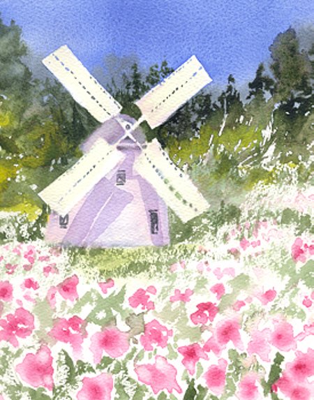 Heritage Windmill- Original painting sold, prints, notes available