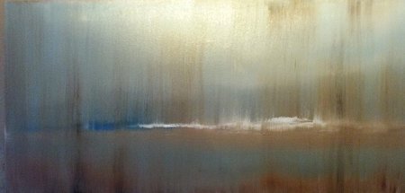 "Ocean Waves through Sheer Drape"- Original oil painting available