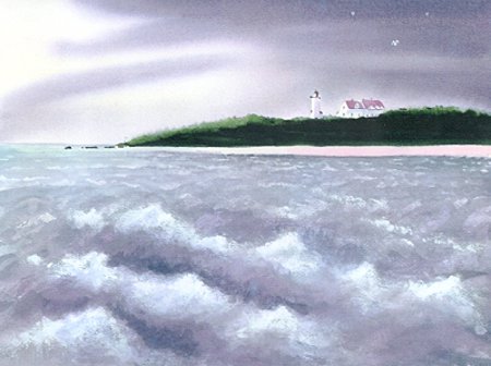Nobska Point View- Original Sold; Prints, Notes Available