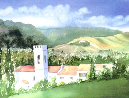 Borgo di Santa Maria- Original Sold;  Prints, Notecards Available