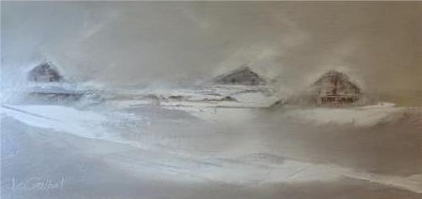 "Nor'easter," 24x12" oil painting by Joe Gallant is sold