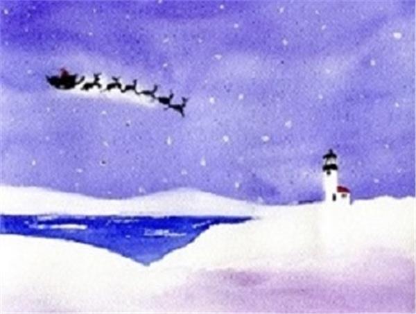 "Cape Cod Santa" Boxed Christmas Cards