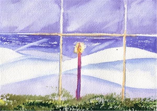 "Coastal Candle" Boxed Holiday Cards