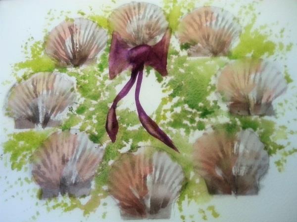 "Scallop Wreath" Boxed Christmas Cards