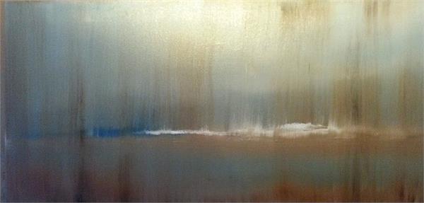 "Ocean Waves through Sheer Drape"- Original oil painting available