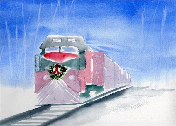 "Cape Cod Christmas Train" Boxed Christmas Cards