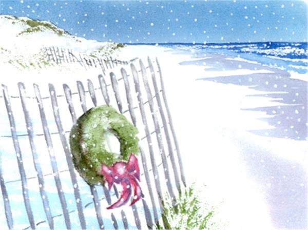 "Beach Holiday" Boxed Christmas Cards