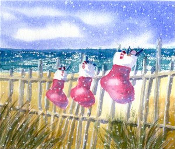 "Christmas Stockings" Boxed Christmas Cards