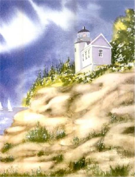 Acadia Lighthouse- Original, prints, note cards available